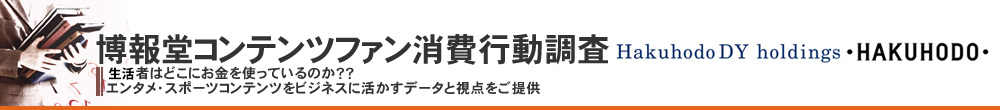 博報堂コンテンツファン消費行動調査。マーケティングに役立つ、消費行動を調査したレポート。